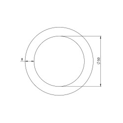 Krúžok ø 50mm, A4/AISI316 Krúžok ø 50mm, A4/AISI316